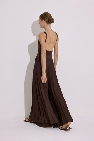 Relaxed Draped Trousers Brown