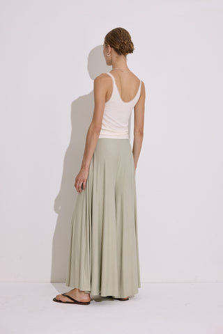 DÖKÜMLÜ RAHAT PANTOLON PASTEL YEŞİL