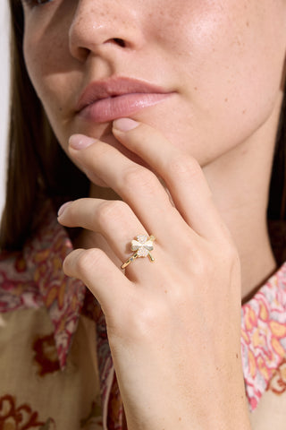 Clover Zircon Ring Standard