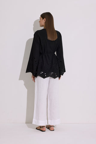 Embroidered Tunic Black