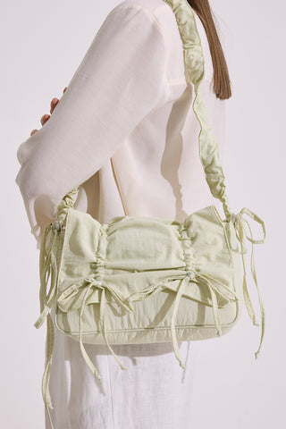 Ruched Shoulder Bag Yellow