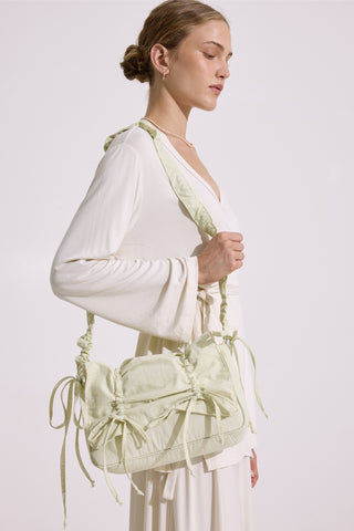 Ruched Shoulder Bag Yellow