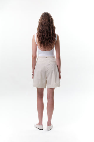 Belted Shorts With Pockets Stone