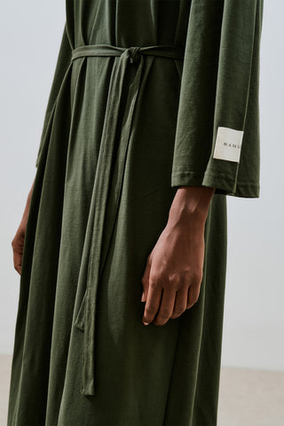 Long Oversized Dress Dark Green