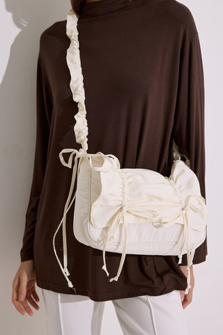Ruched Shoulder Bag Vanilla