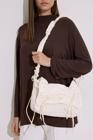 Ruched Shoulder Bag Vanilla