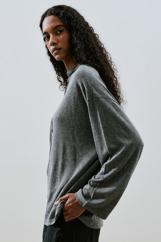 Linen Blend Blouse Anthracite