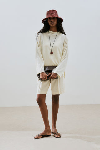 Linen Blend Blouse Beige