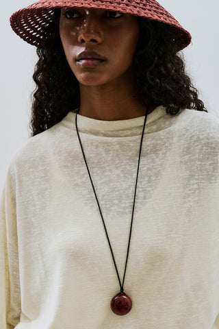 Linen Blend Blouse Beige