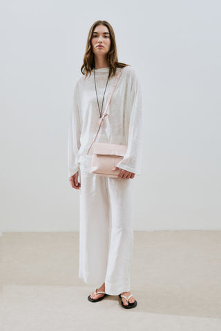Linen Blend Blouse Ecru