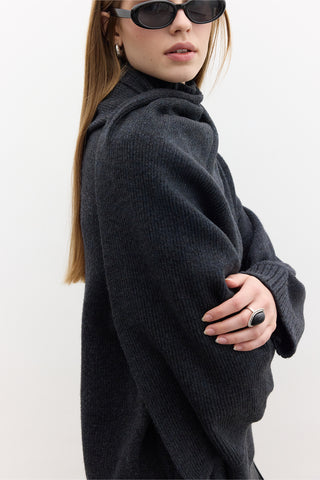 Oversized Soft Sweater Smoke