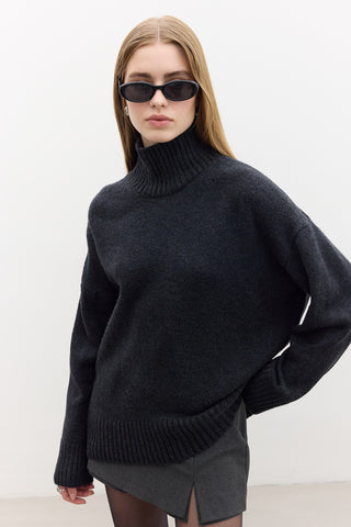 Oversized Soft Sweater Smoke