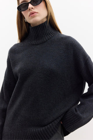 Oversized Soft Sweater Smoke