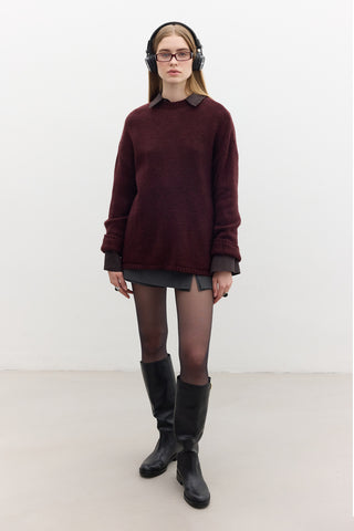Oversized Sweater Burgundy