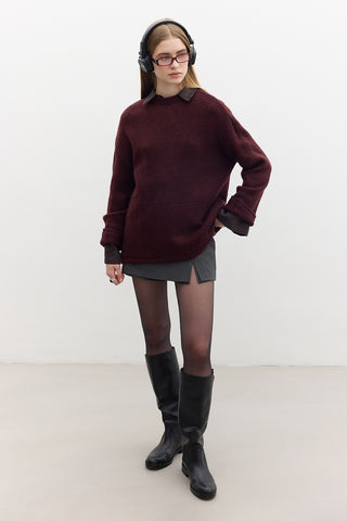 Oversized Sweater Burgundy