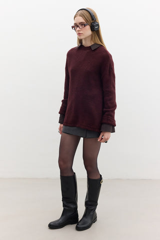 Oversized Sweater Burgundy