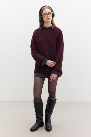 Oversized Sweater Burgundy