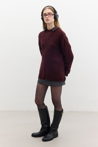 Oversized Sweater Burgundy