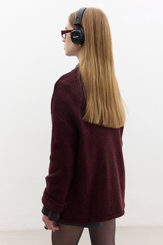 Oversized Sweater Burgundy