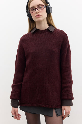 Oversized Sweater Burgundy