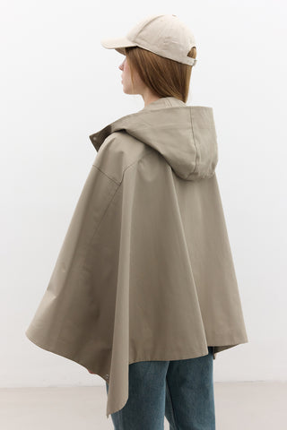 Cape Trench Coat With Bag Detail Pistachio
