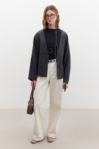 Milana Cachet Coat Anthracite