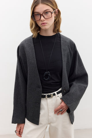 Milana Cachet Coat Anthracite