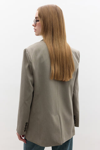 Classic Buttoned Blazer Green