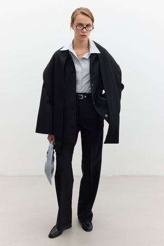 Shawl Collar Cachet Coat Black
