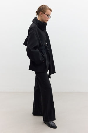 Shawl Collar Cachet Coat Black