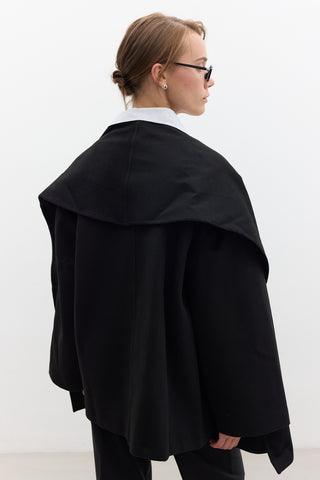 Shawl Collar Cachet Coat Black