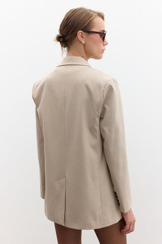 Classic Buttoned Blazer Stone