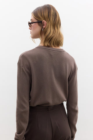 Soft Knit Cardigan Mink