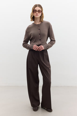 Soft Knit Cardigan Mink