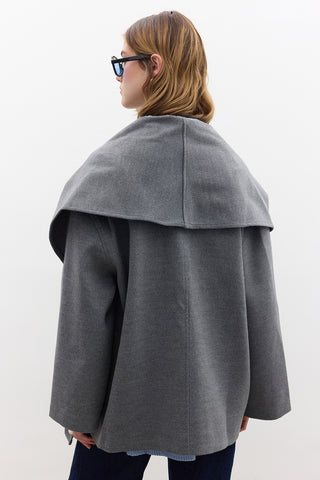 Shawl Collar Cachet Coat Grey