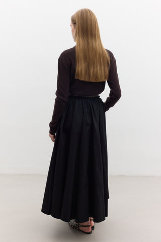 Soft Knit Cardigan Dark Brown