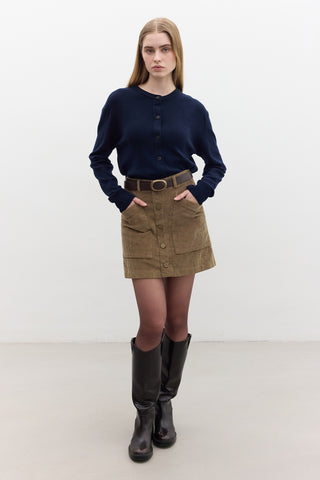 Soft Knit Cardigan Navy Blue