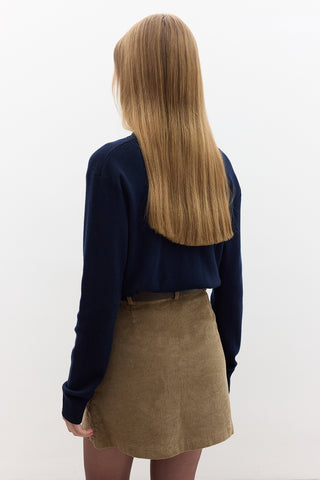 Soft Knit Cardigan Navy Blue