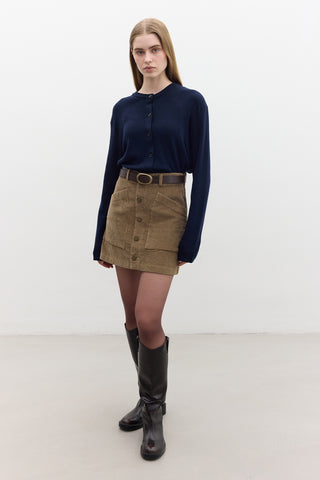 Soft Knit Cardigan Navy Blue