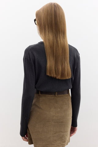 Soft Knit Cardigan Anthracite