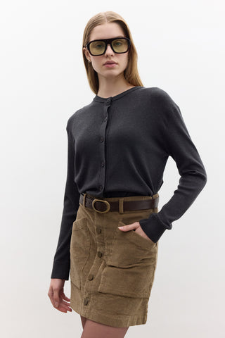 Soft Knit Cardigan Anthracite