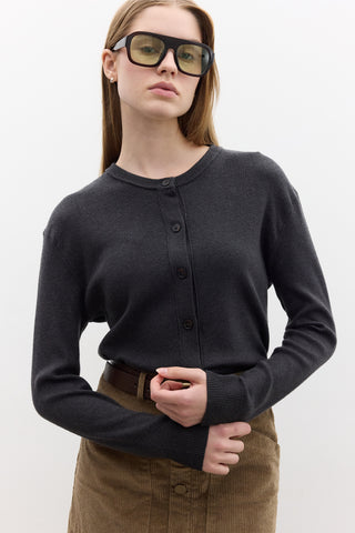 Soft Knit Cardigan Anthracite