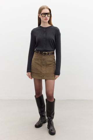 Soft Knit Cardigan Anthracite