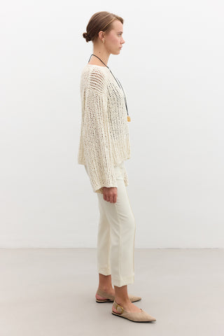 Open-Knit Sweater Vanilla
