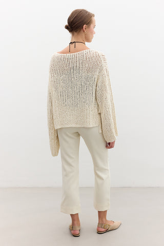 Open-Knit Sweater Vanilla