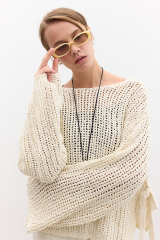 Open-Knit Sweater Vanilla