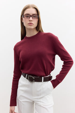 Soft Knit Sweater Burgundy
