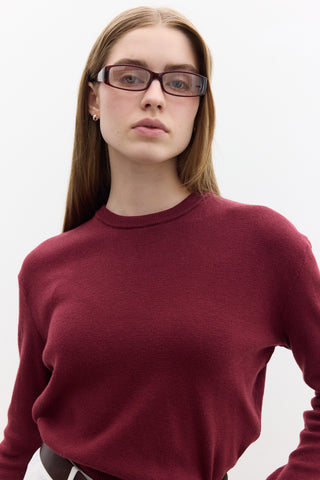 Soft Knit Sweater Burgundy