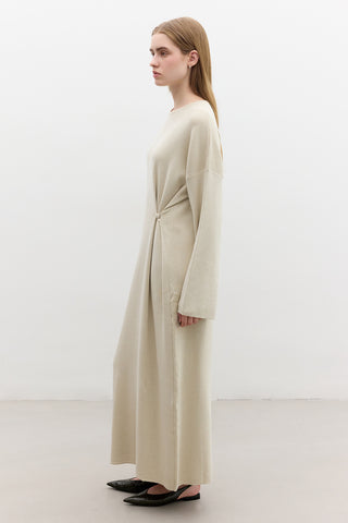 Tie Knit Dress Beige
