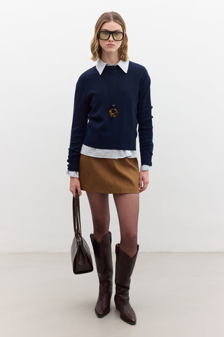 Soft Knit Sweater Navy Blue